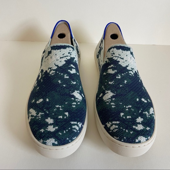 NIB Rothys The Sneaker Sea Green Slip On Shoes - Picture 2 of 11